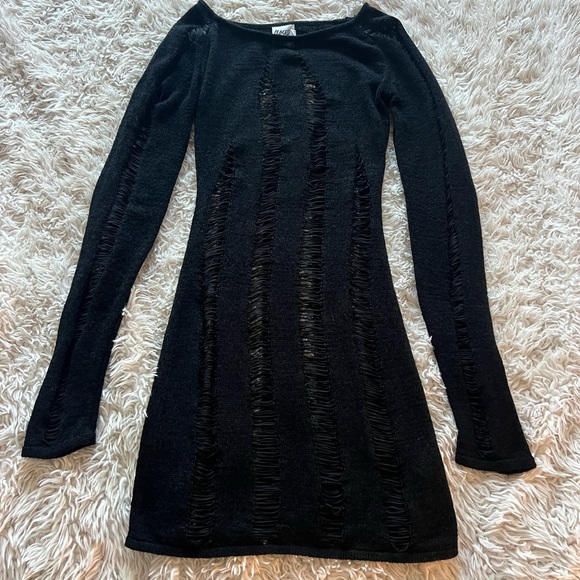 Princess Polly Black Slashed Mini Dress - Picture 2 of 7